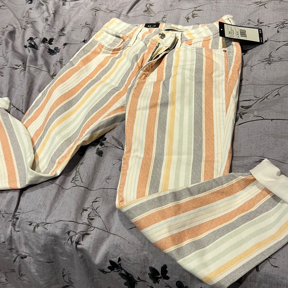 Brand new Mavi jeans striped with tag never worn!